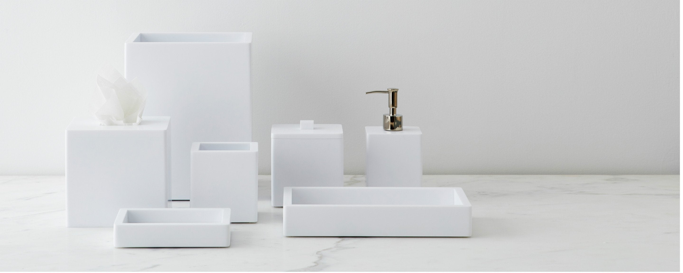 white corian brush holder