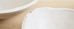 white pearl oval bowl collection