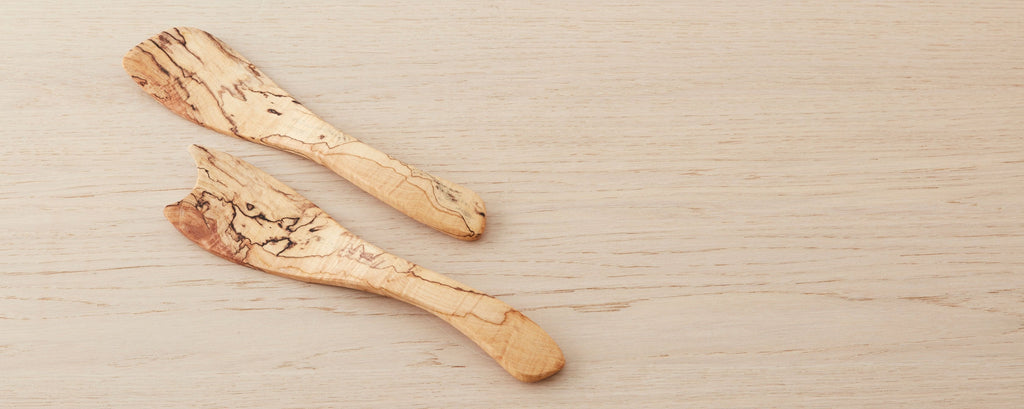 spalted wood salad servers