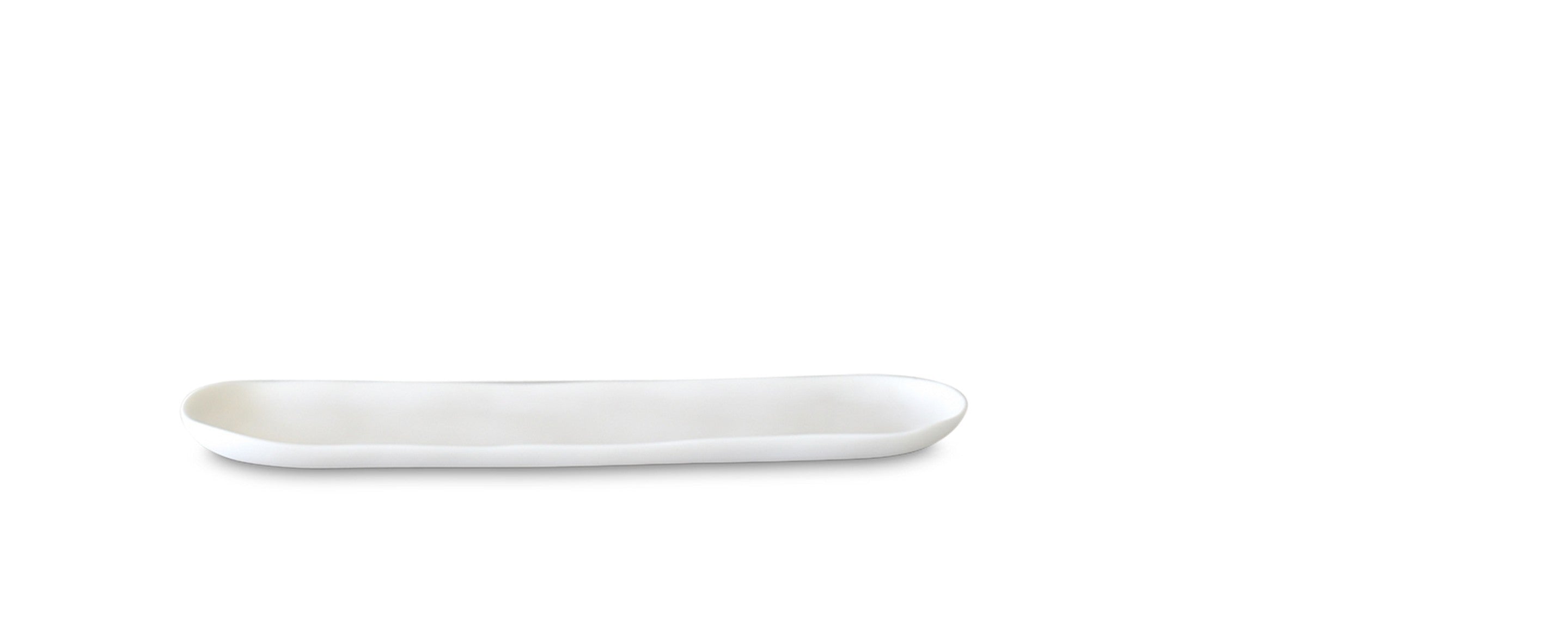resin baguette dish - white