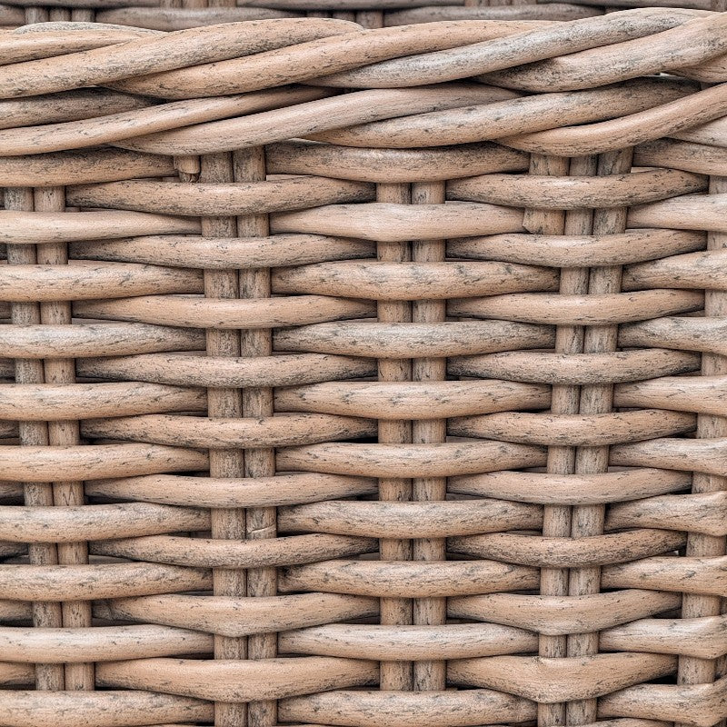 faux wicker square baskets, set of 2