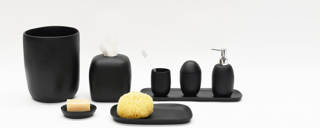 resin black lidded box