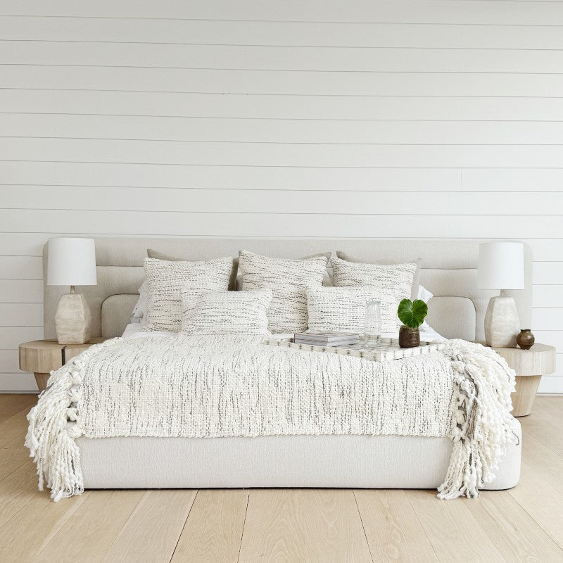north haven channeled king bed in sanello ivory