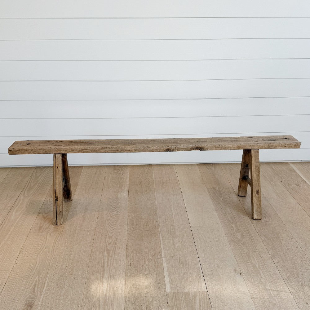 vintage farmhouse bench