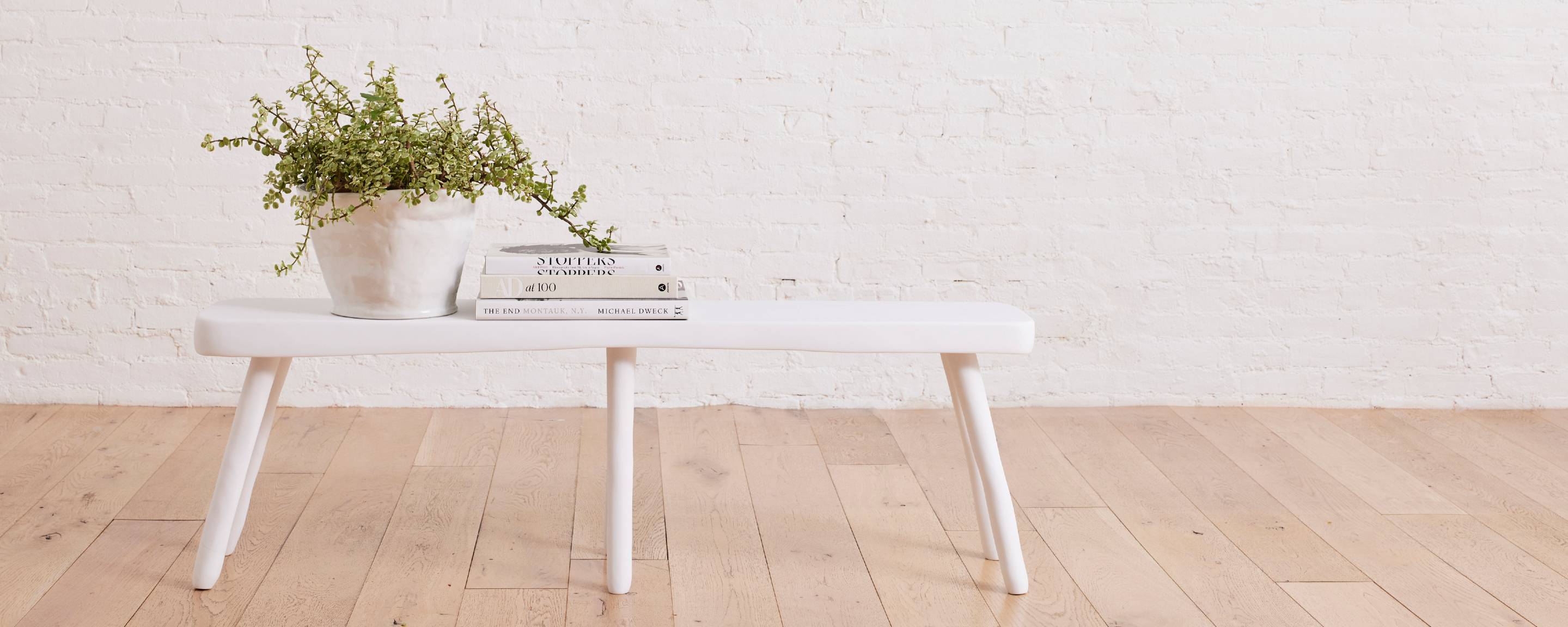 resin white bench