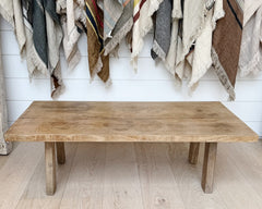 vintage wood bench