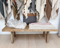 vintage wood bench
