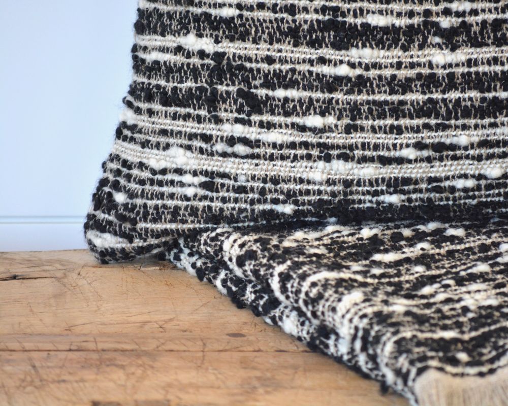 nubby throw, black, 71x59