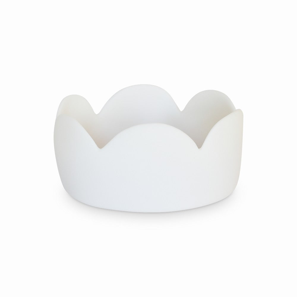 resin fleur bowl large, white