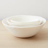resin tapered bowl large, white