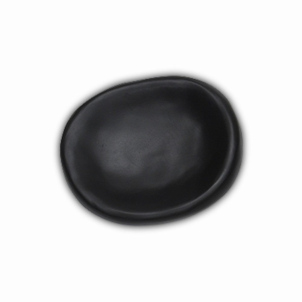 resin amoeba bowl large, black