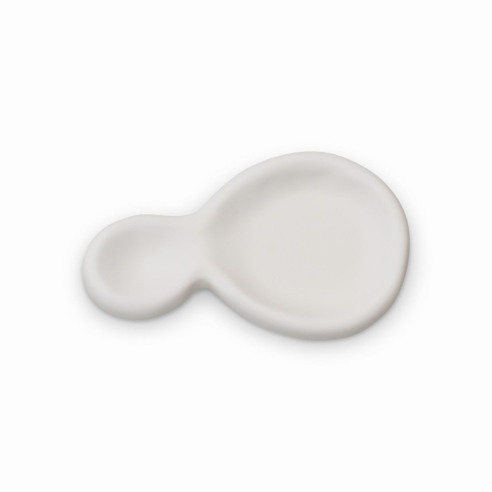 resin double amoeba bowl, white