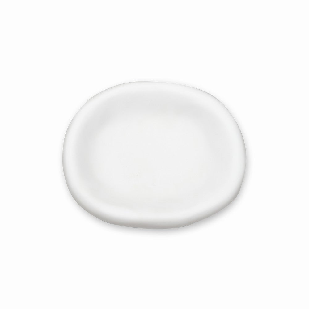 resin large amoeba bowl, white