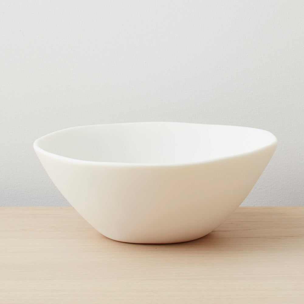 resin tapered bowl large, white