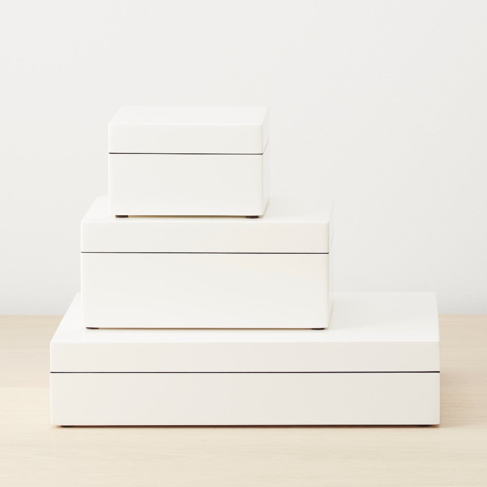 white lacquer medium box