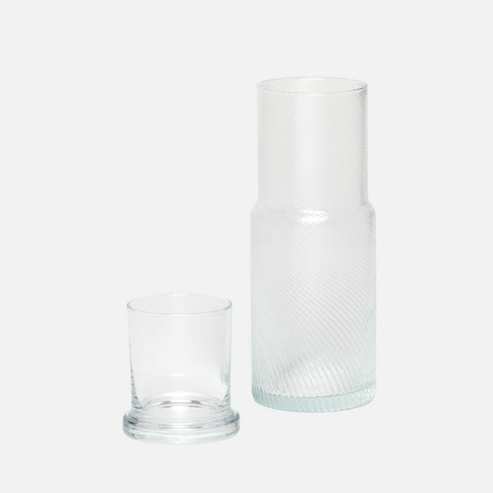 hand blown glass carafe