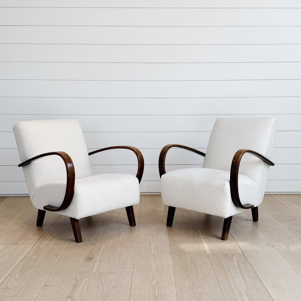 vintage pair of bentwood armchairs