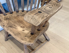 vintage oversized rustic armchair