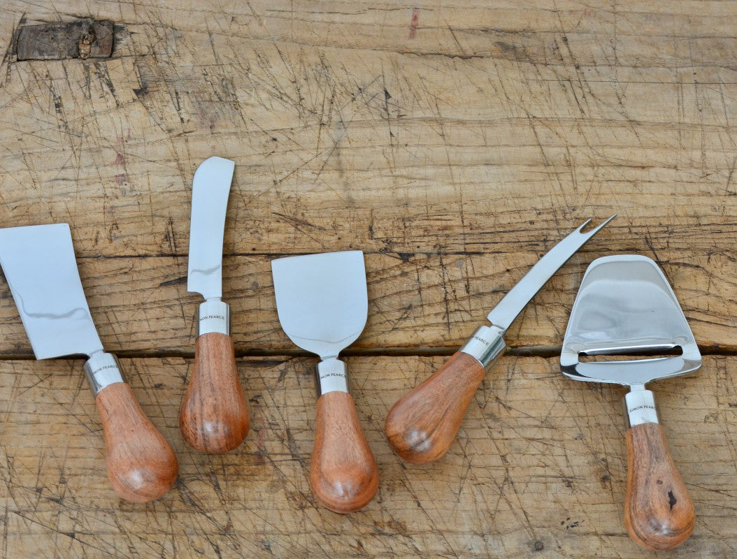 acacia cheese knifes set of 5