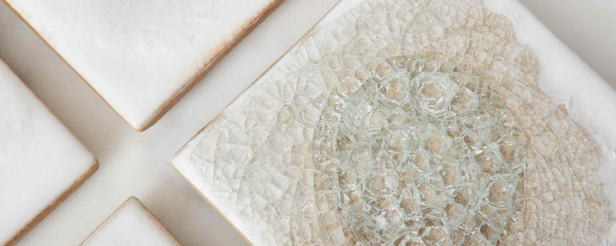 Ceramic and Glass Crackle Coasters