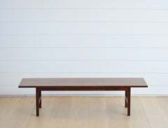 vintage midcentury walnut coffee table