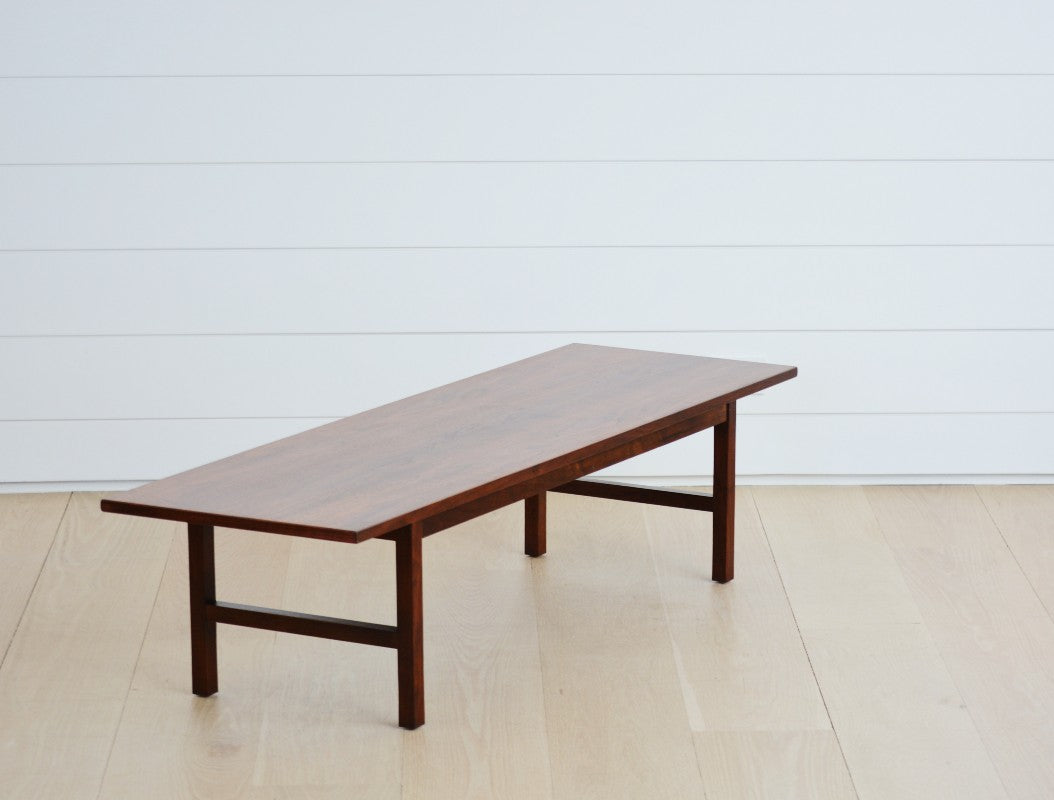 vintage midcentury walnut coffee table