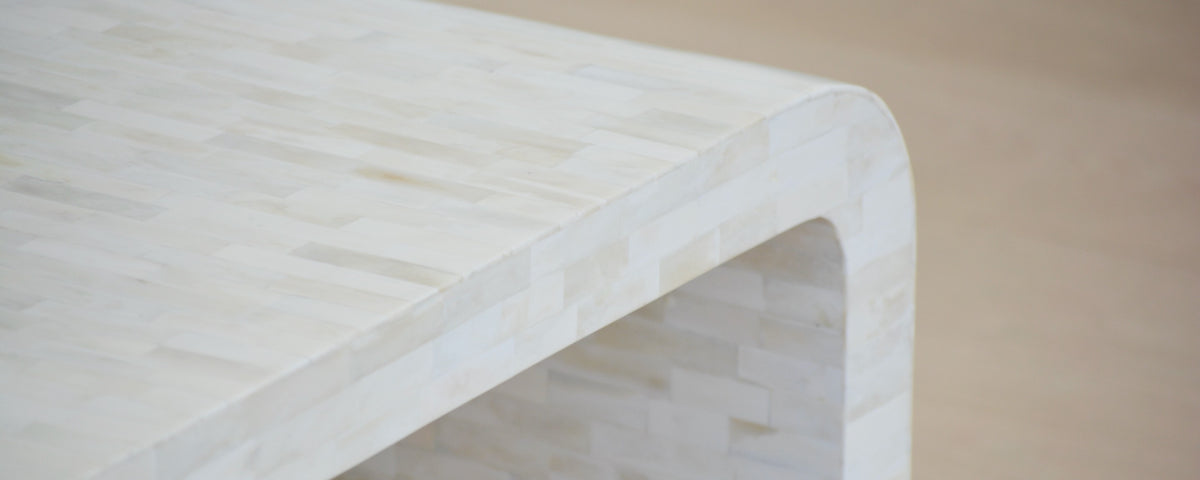 bone waterfall coffee table