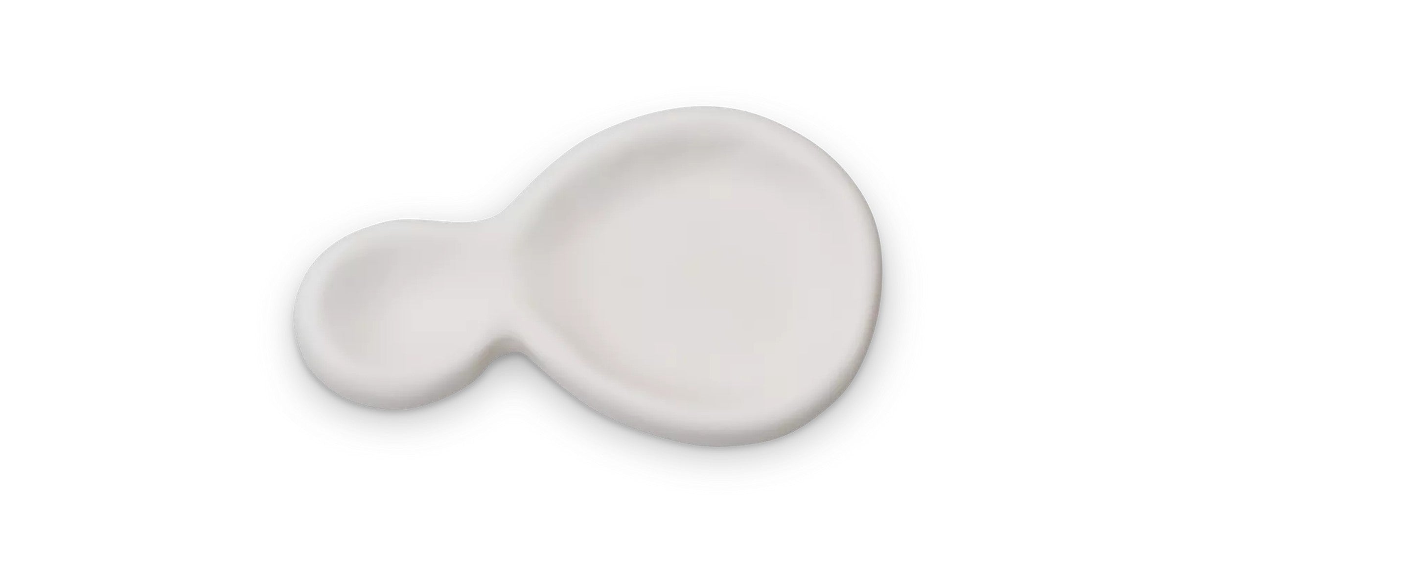 resin double amoeba bowl - white