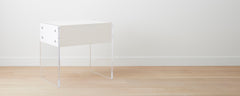 the homenature dune lacquer and lucite end table