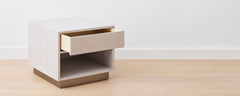the homenature mercer nightstand in silver oak