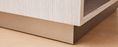 the homenature mercer nightstand in silver oak