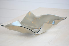 silver glass centerpiece long
