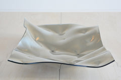 silver glass centerpiece long