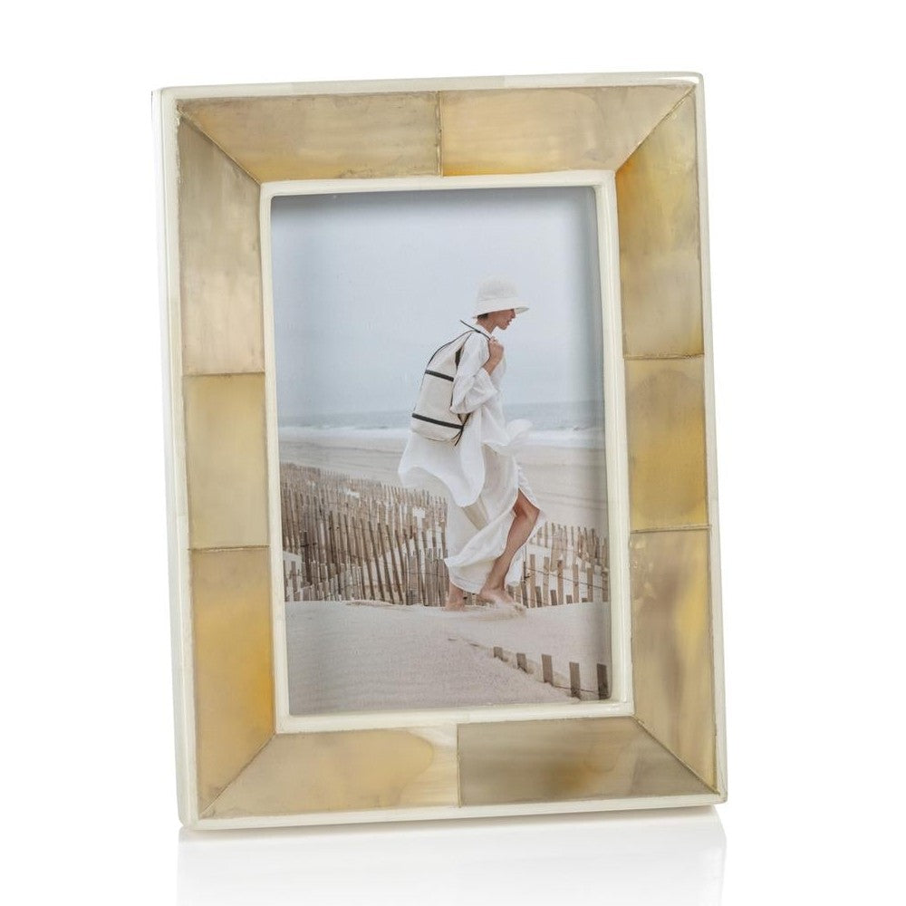 natural horn and bone frame, 4x6