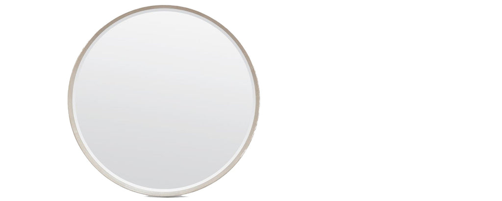 faux shagreen mirror, sand 32"