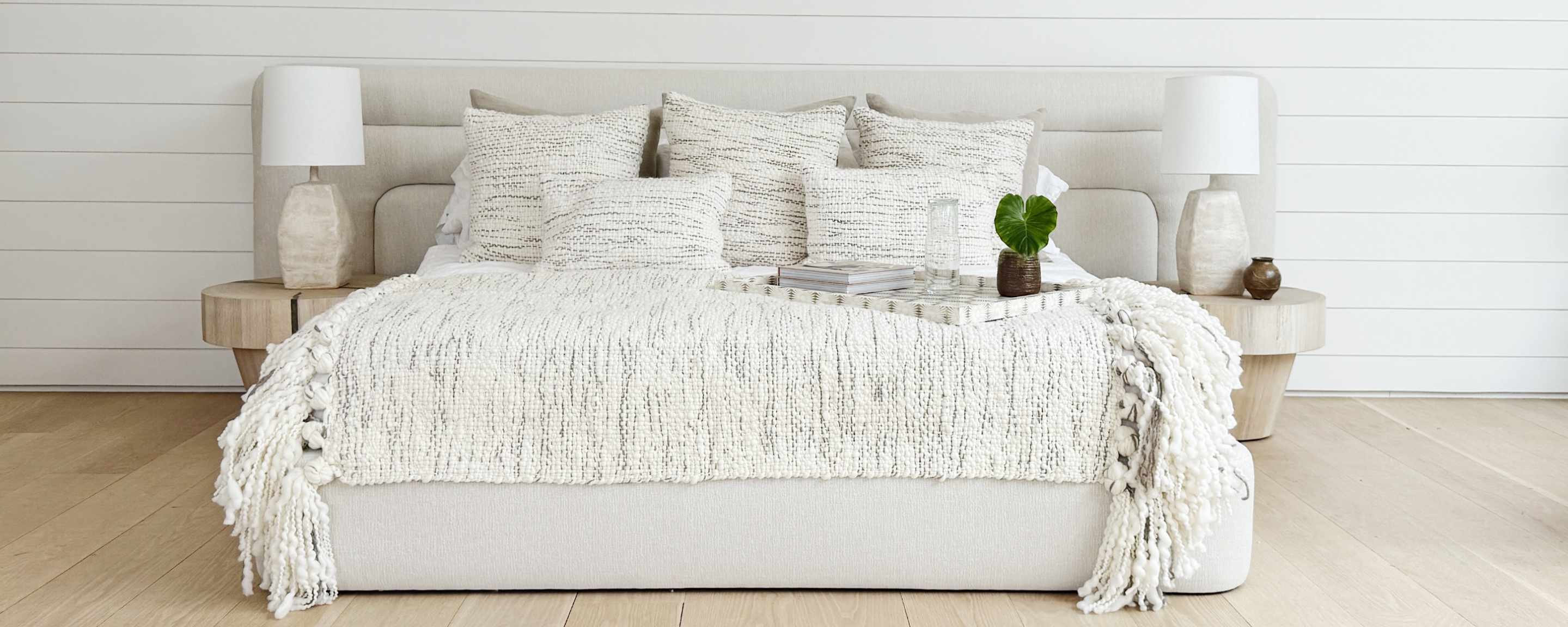 north haven channeled king bed in sanello ivory