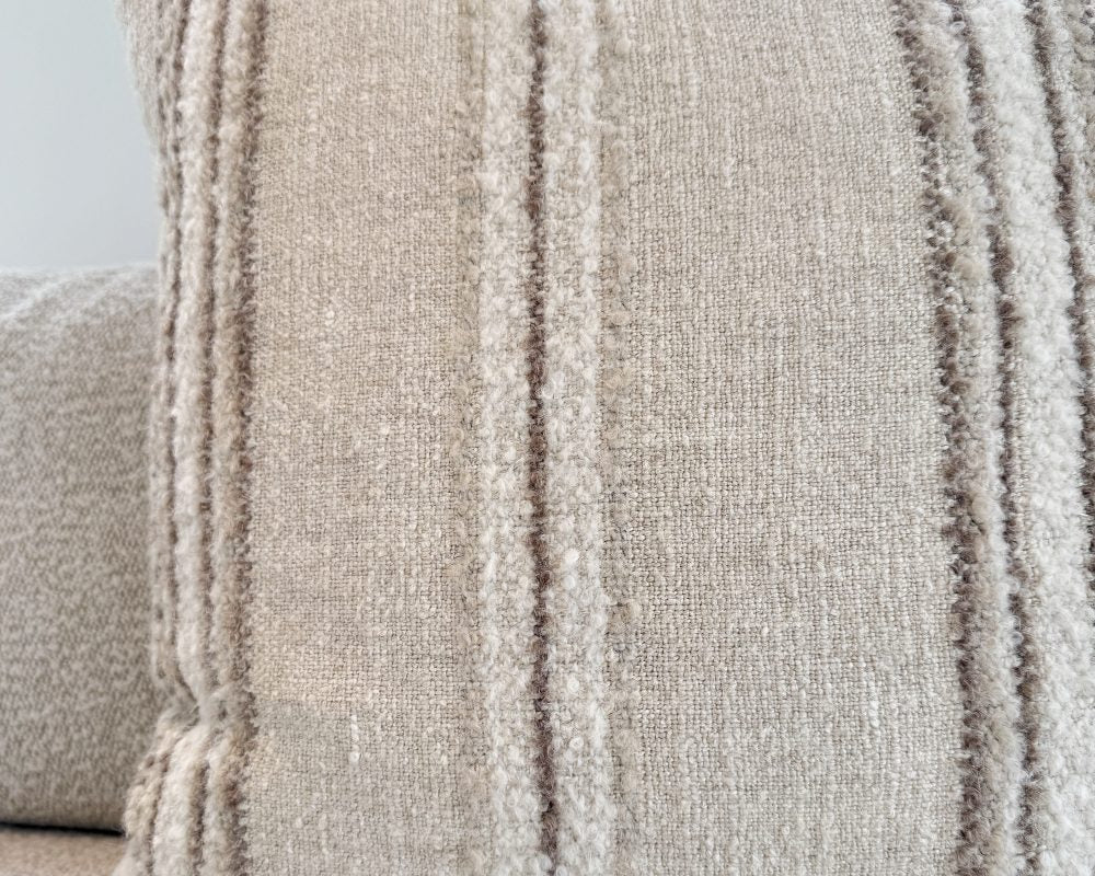 becker natural and cream pillow 23x23