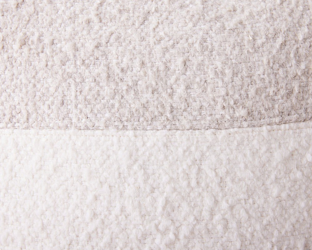 napa thick ivory and grey stripe pillow, 24x24