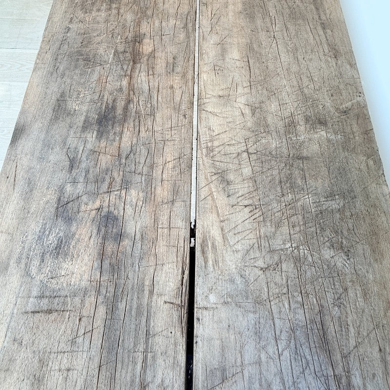 vintage wide plank console