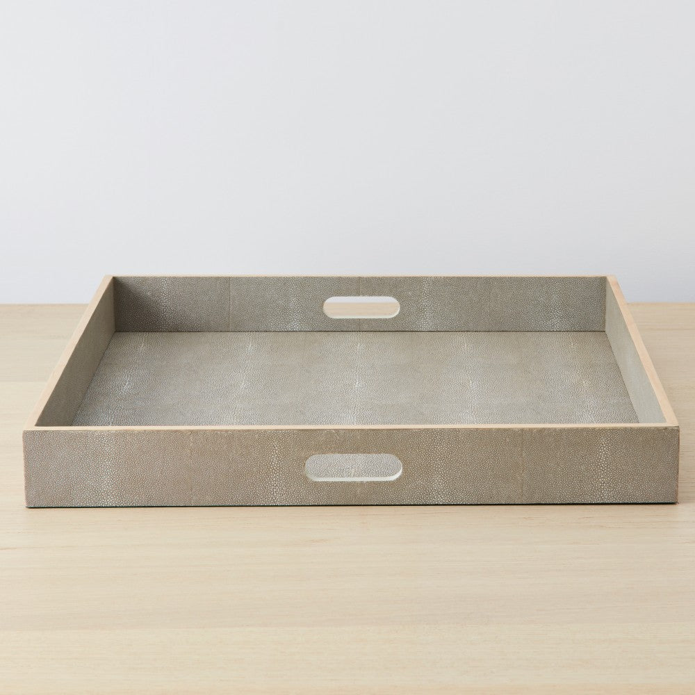 faux shagreen tray sand, medium