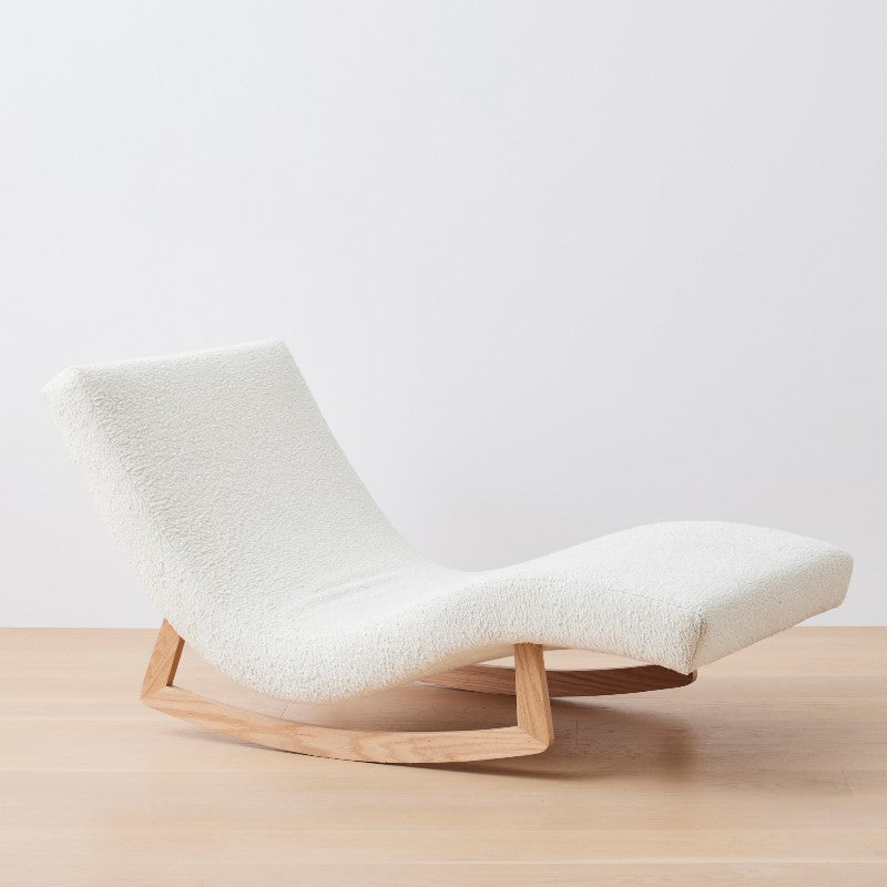 homenature leisurama chaise in sherpa cloud