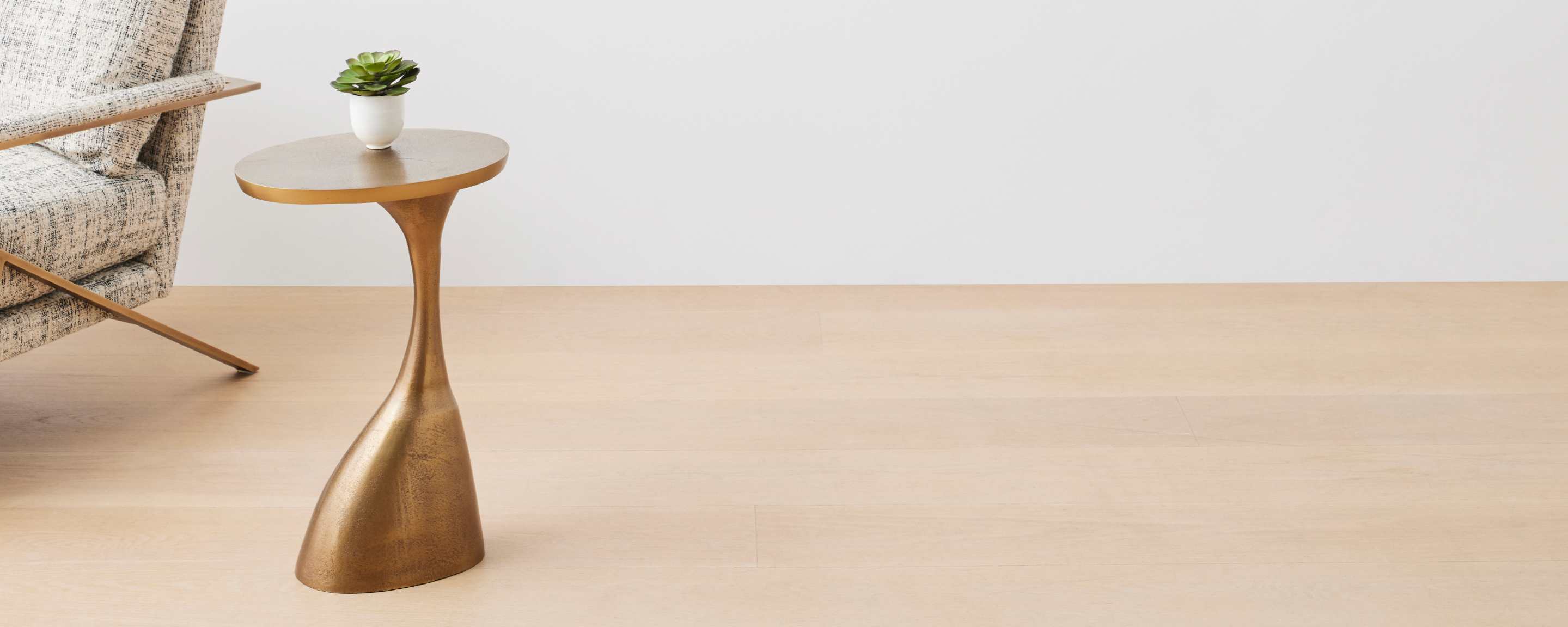 madison brass occasional table