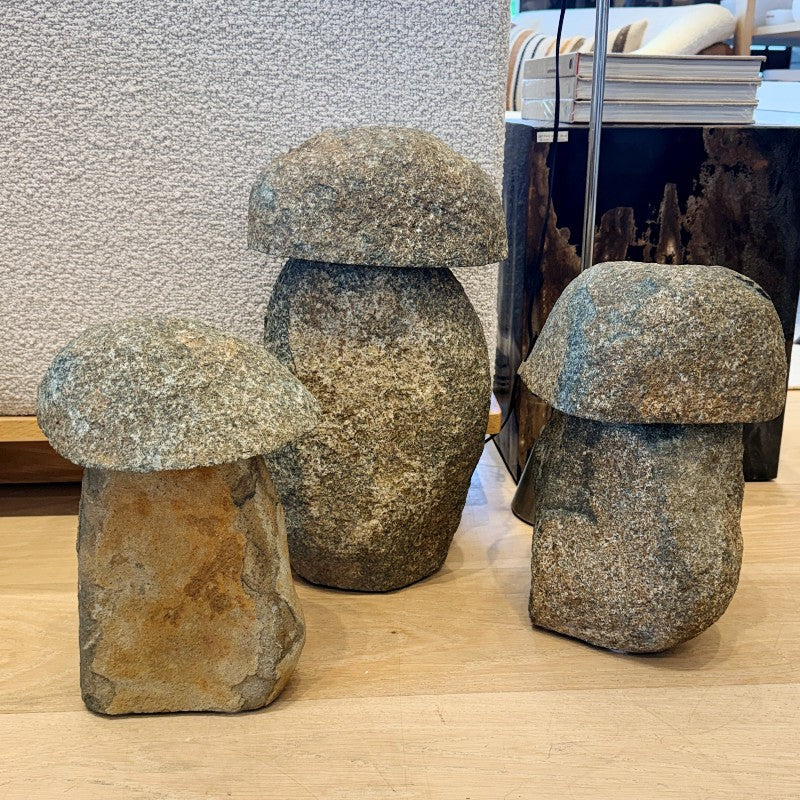 stone mushroom sculpture