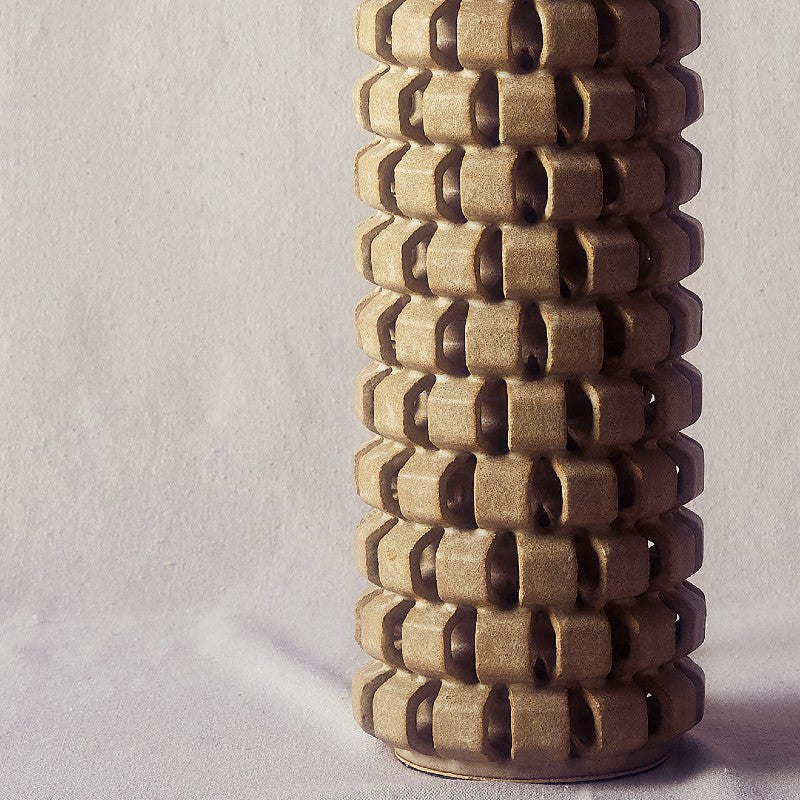 warner walcott hex lamp in wheat