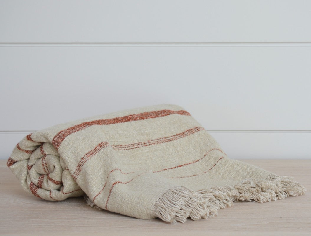 nate natural terracotta throw