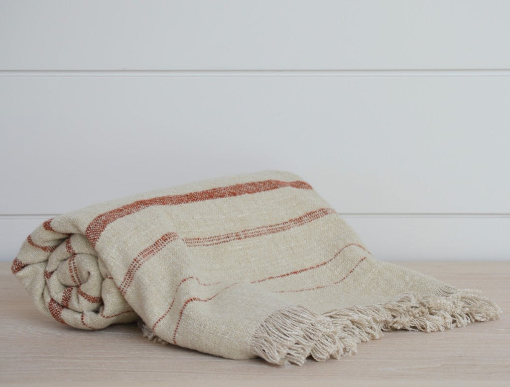 nate natural terracotta throw