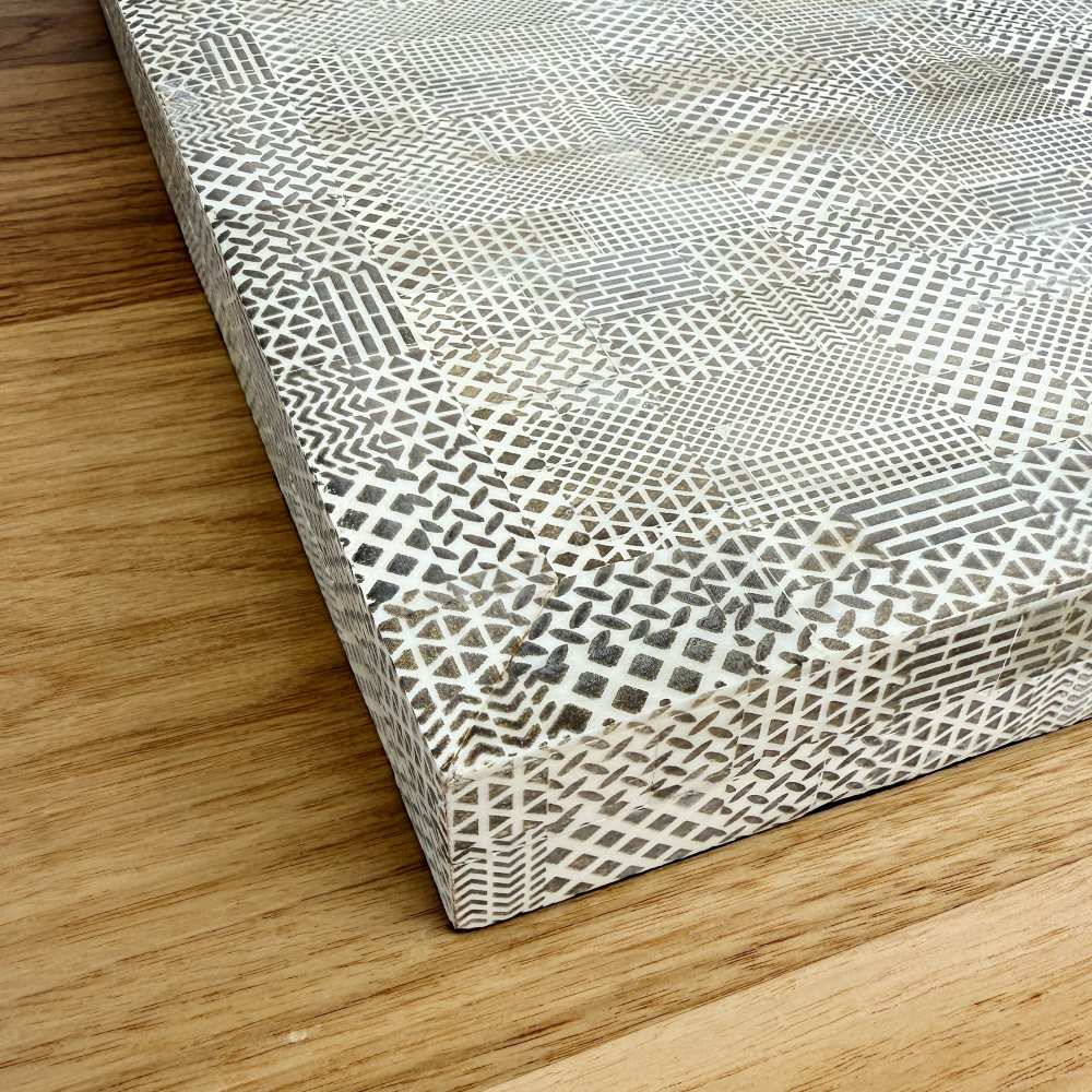 block print large rectangular tray