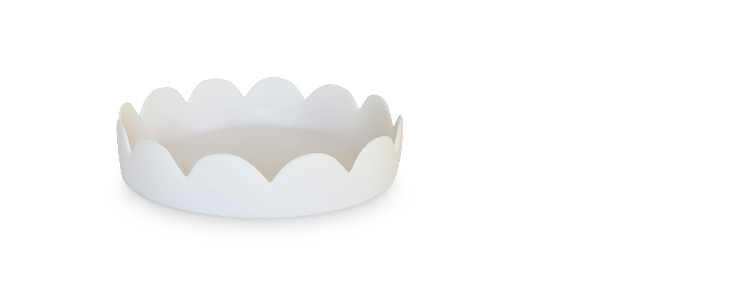 resin fleur tray, white