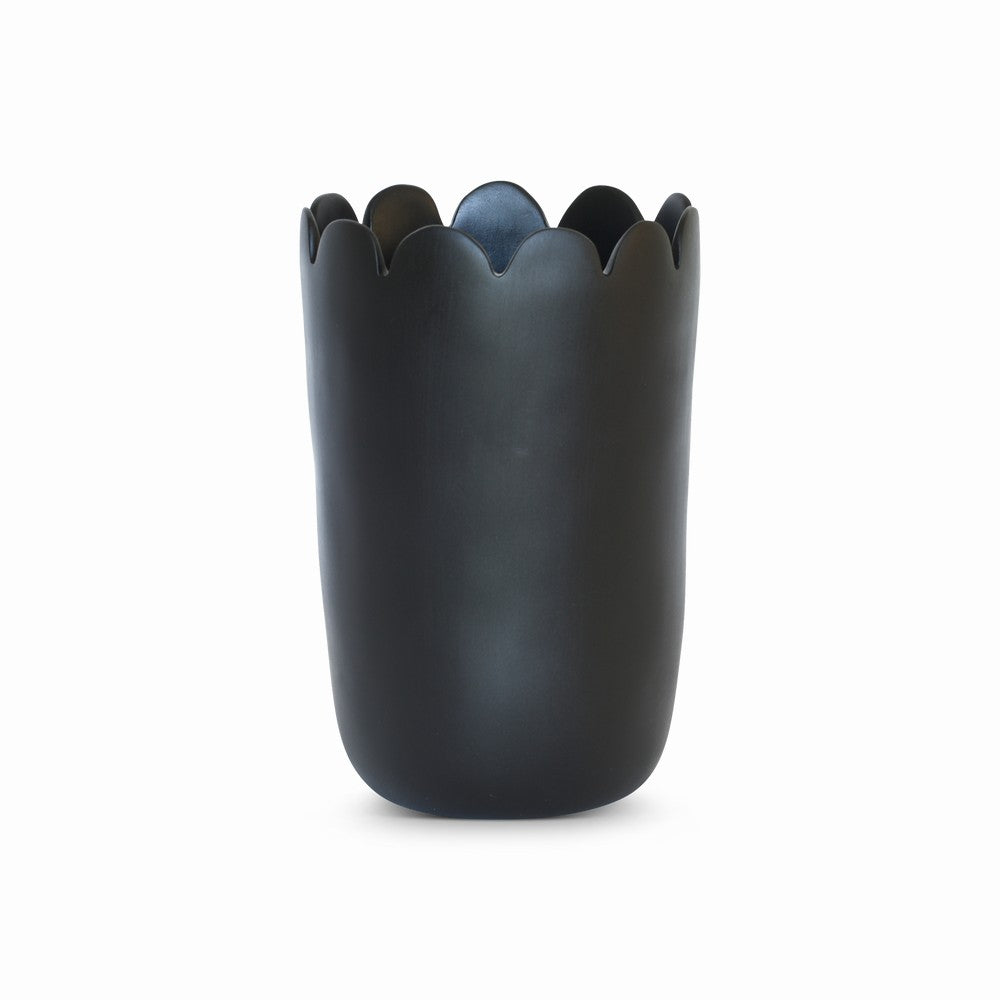 resin fleur vase, black