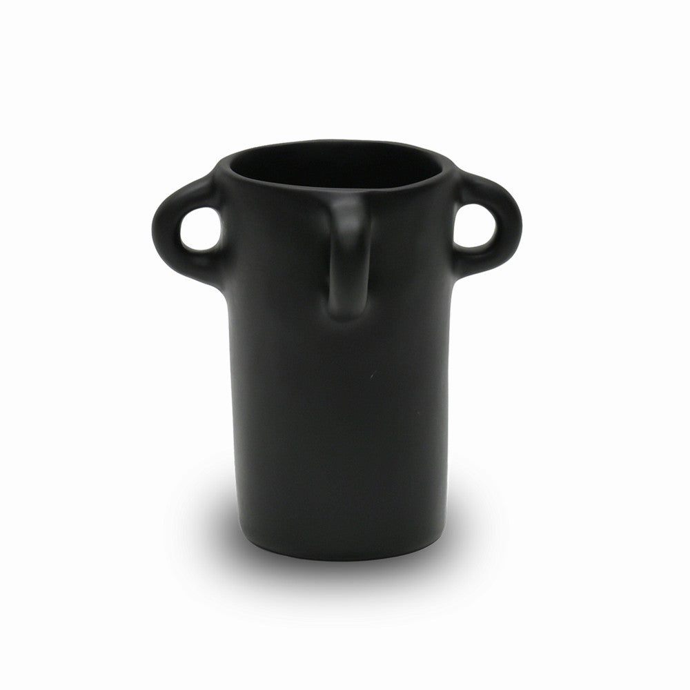 resin loop vase small, black